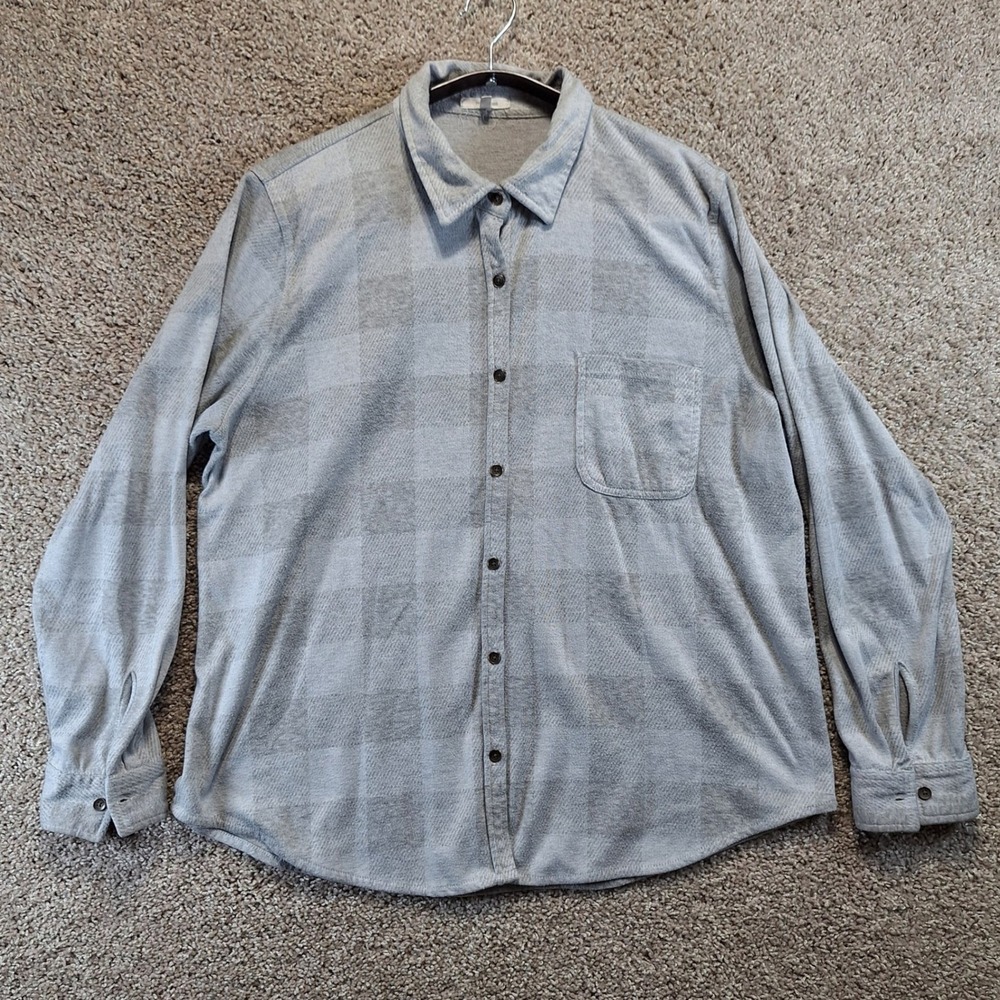 Maurices Button Up Women XXL Gray Plaid Flannel Casual Everyday Streetwear